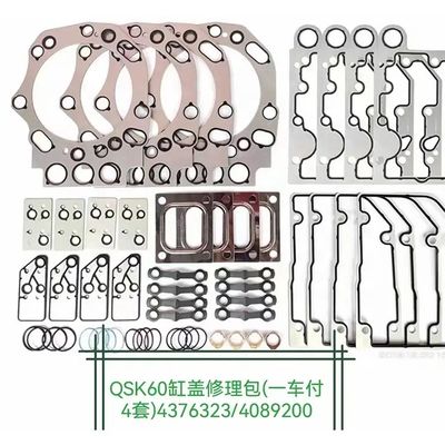Liebherr Excavator Gasket Kit for Cummins QSK60 Engine Overhaul 4376323 4089874 4089202 4089200 Generator Set