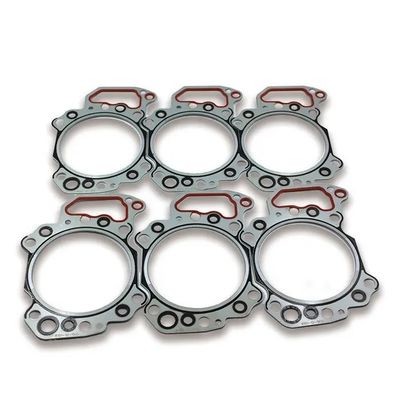 STEEL 6150-K1 K2-9901 Excavator Head Kits for Komatsu 6D125 6D140 PC400 PC300 PC200 Cylinder Overhaul Gasket Kit Sample