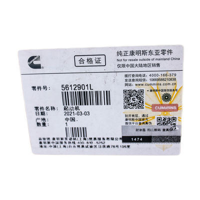 Cummins Engine Starter 5612901L for Original Dongfeng Tianlong Truck 855 Series 1983-2000 Year