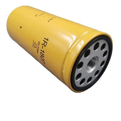 1R-1807 oil filter for CAT Construction Machinery Parts excavator engine spare parts featuring solidified paper material