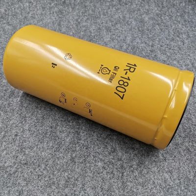 1R-1807 oil filter for CAT Construction Machinery Parts excavator engine spare parts featuring solidified paper material