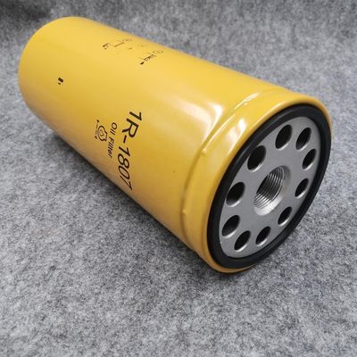 1R-1807 oil filter for CAT Construction Machinery Parts excavator engine spare parts featuring solidified paper material