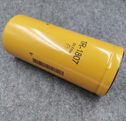 1R-1807 oil filter for CAT Construction Machinery Parts excavator engine spare parts featuring solidified paper material