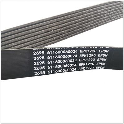 BLACK Excavator Belt for Weichai JAC WP9 WP10 WP12 WP9H WP10H SHANTUI SDLG XGMA Engine Spare Part 8PK1290 611600060024