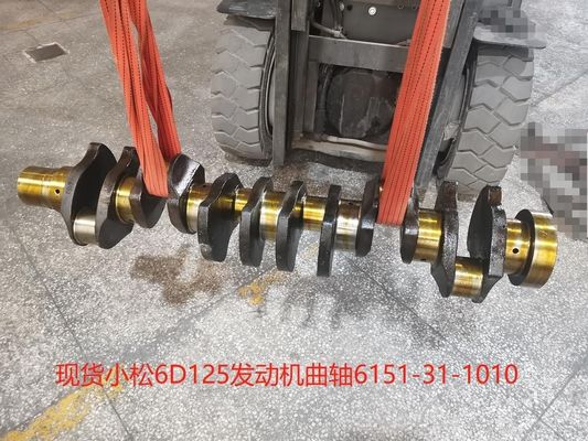 PC400-8 Komatsu Excavator Parts 6D125 Engine Alloy Steel Crankshaft Standard Size with 3 Months