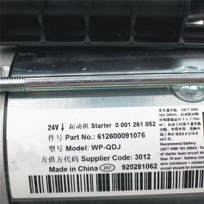 Top Performance 612600091076 Starter Motor 24V for Weichai Diesel Engine Spare Parts