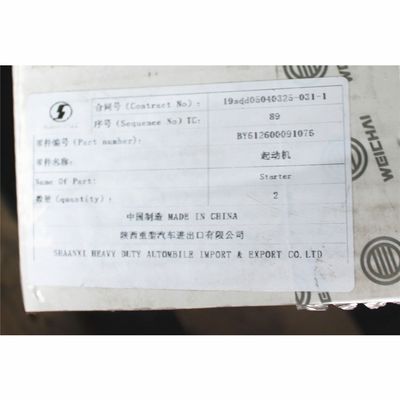 Top Performance 612600091076 Starter Motor 24V for Weichai Diesel Engine Spare Parts